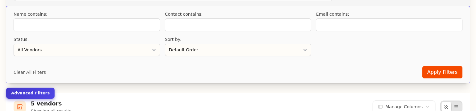 Advanced Filters